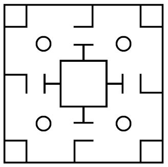 Liubo Game Board Pattern